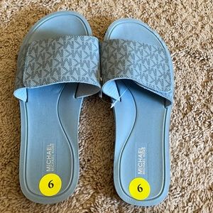 brand new michael kors slip on sandals